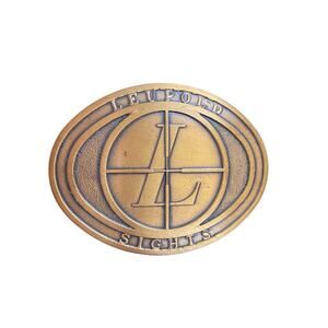 Vintage Leupold Sights Solid Brass Belt Buckle 34167 Original Box